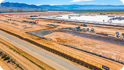 Warehouse site construction