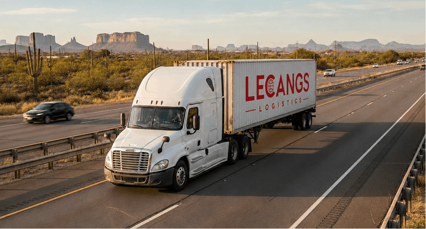 Lecangs truck on highway